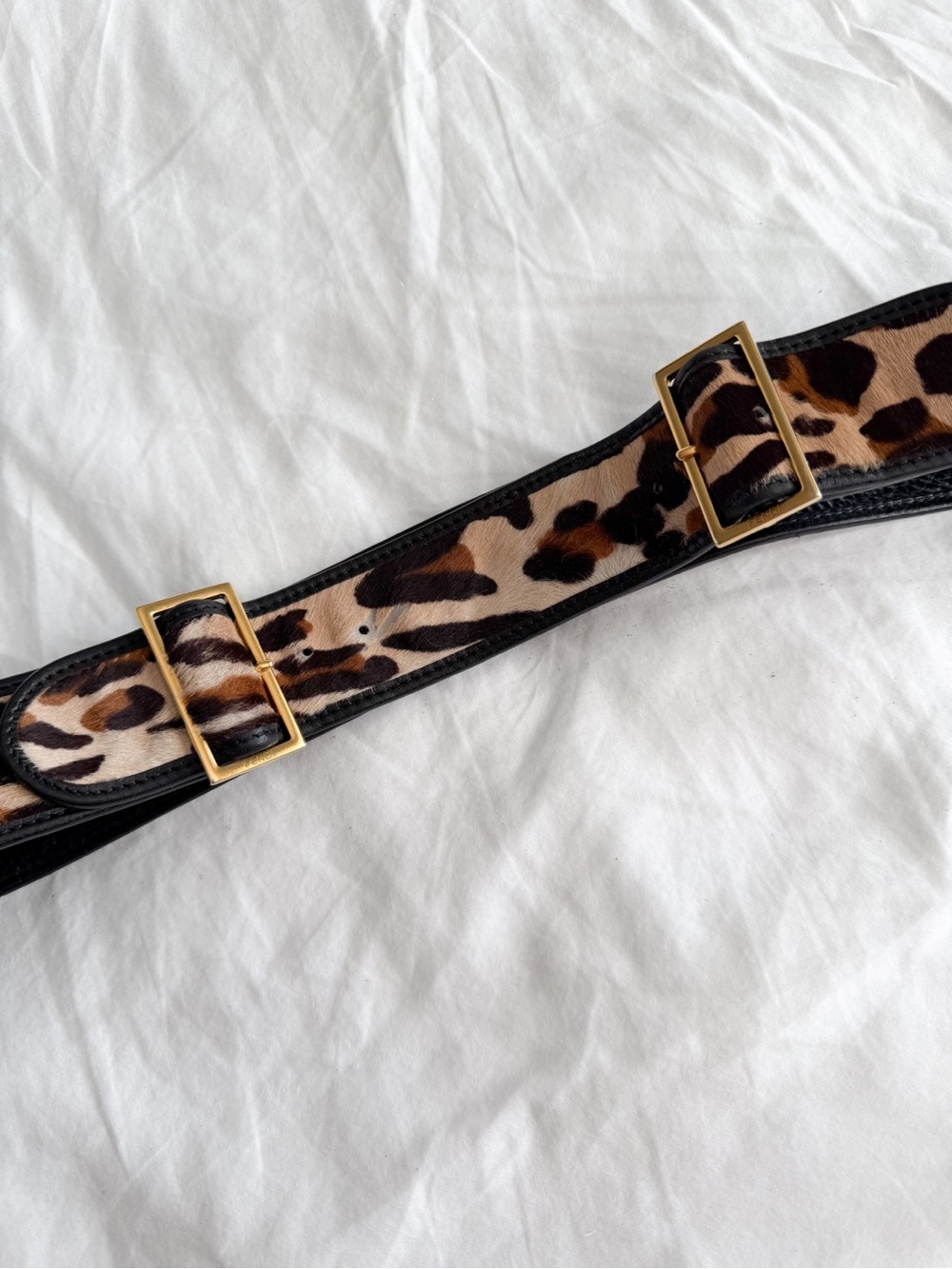 Vintage Fendi Authentic Cheetah Print Belt - Made in Italy (Genuine Leather)